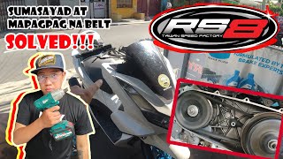 PCX160 na naka RS8 na pulley set. Sumasayad at mapagpag na belt -solved! #honda #hondapcx #pcx #rs8