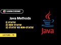 Static vs Non-Static Method in Java | Learn Coding