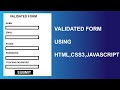 How to create Registration Form Validation using HTML,CSS,JAVASCRIPT | @profmuhammadshafiq
