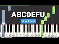 Gayle - ABCDEFU (Slow Easy Piano Tutorial)