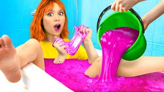 How Slime Can Easy Make You Popular at School | Good Vs Bad Girl | Best ASMR Slime videos by TeenVee