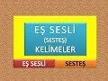 EŞ SESLİ KELİMELER - SESTEŞ SÖZCÜKLER