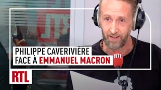Philippe Caverivière face à Emmanuel Macron
