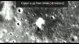 Space Meteor Slams Moon, Creates 59 Foot Wide Crater Before and After Video