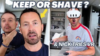 Beards Keep or Shave ? ! Nick bought a Meta Quest 3 Virtual Reality VR | Autumn Lodge Vlog