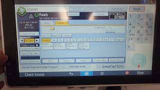 Batch mode scanning setting on Ricoh MP402 - classic scan screen
