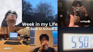 back to school week in my life | Vlog #2 | work, college, cafe, unboxing new keyboard \u0026 food