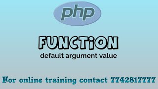 default arguments in php in hindi
