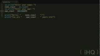 Lua Tutorial #3: Variables and User Input