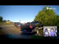 sideswipe accident caught on dashcam