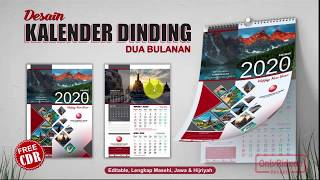 Cara Desain Kalender Dinding 2020 dengan CorelDRAW - Calendar Template