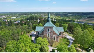 Spectacular Views from the Sky: Salo Church, Finland - Drone's Eye Perspective! 🌅✨