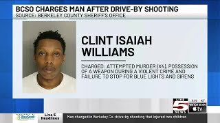 VIDEO: Man charged in Berkeley Co. drive-by shooting that injured two children