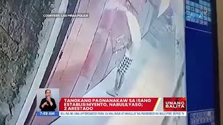 Tangkang pagnanakaw sa isang establisimyento, nabulilyaso, 2 arestado | UB