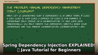 Spring Dependency Injection EXPLAINED! 🤯 Java Tutorial for Beginners & Developers | Learn DI