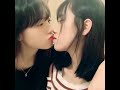 一对中国的百合小情侣好甜啊，