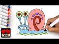 How To Draw Gary the Snail | Spongebob Squarepants