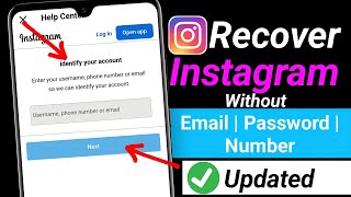 How To Recover Instagram Account Without Email Password \u0026 Number (2025) |Instagram Account Recovery