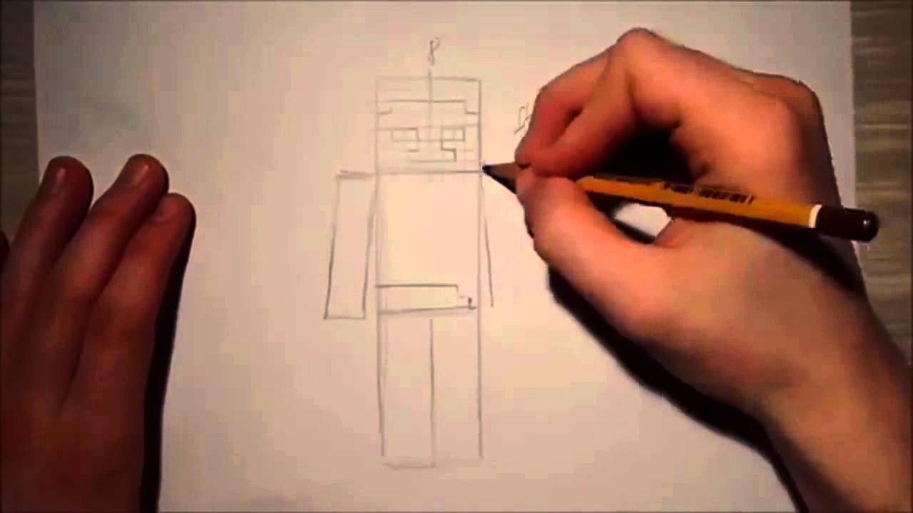 How To Draw Steve From Minecraft Youtube