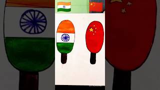 JAI HIND 🇨🇳🍨🇮🇳 FLAG DRAWING l independence day drawing #shorts #art#2024#art educatio