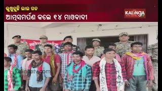 14 Maoists Surrender Voluntarily At Dantewada Police Station In Malkangiri || KalingaTV