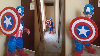 Disfraz de Capitán América con reciclaje ♻⭐😃