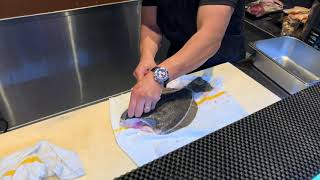 How to filet halibut for sushi