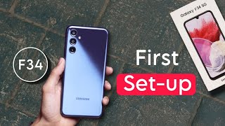 How to Start & Setup Samsung Galaxy F34 | Samsung Galaxy F34 5G New Mobile Setup Kaise Kare