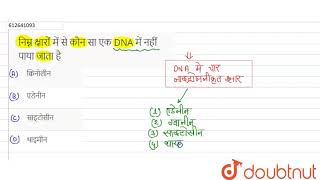 निम्न क्षारों में से कौन सा एक DNA में नहीं पाया जाता है  | 12 | जैव अणु   | CHEMISTRY | ERRORLE...