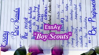 Essay Boy Scouts with quotations 10th class// #presentationtips #best #handwriting