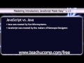 JavaScript Training Tutorial JavaScript vs. Java