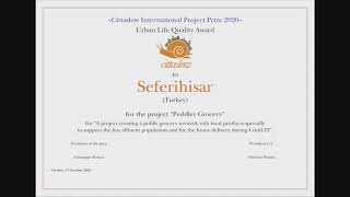 Cittaslow best practices Prize 2020 - Seferihisar