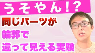 うそやん！？同じパーツが輪郭で違って見える実験