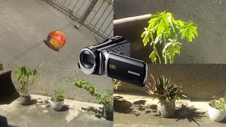 unboxing : samsung hmx-f90 camcorder handheld video camera + samples shots / videos (asmr)