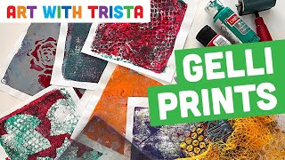 Basic Gelli Plate Printing Art Lesson for beginners - Art With Trista