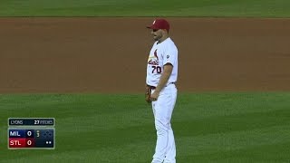 MIL@STL: Lyons fans Pena for fifth straight K