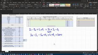 Aggregate Planning Excel Basic Model