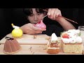 sub 알록달록 이쁜 케이크 먹방~ sweet mini cakes mukbang eating show きれいなミニケーキ