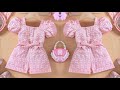 Baby Romper Cutting and Stitching | Button Placket Puff Sleeve Baby Jumpsuit/Dungree Dress Tutorials