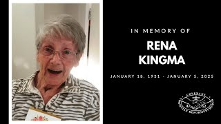 Funeral Service for Rena Kingma | January 13, 2025