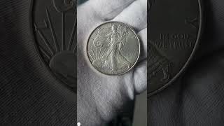 I'm toning this American Silver Eagle - Easy Task!  #shorts #shortsfeed #coin #coins