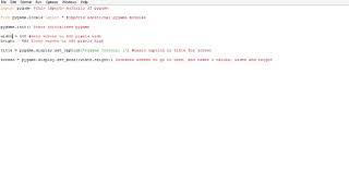 Pygame Tutorial 1 - How to create a basic window