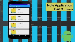 Note Application using Sqlite database part 3 (android studio) | android tutorials | | 2022 |