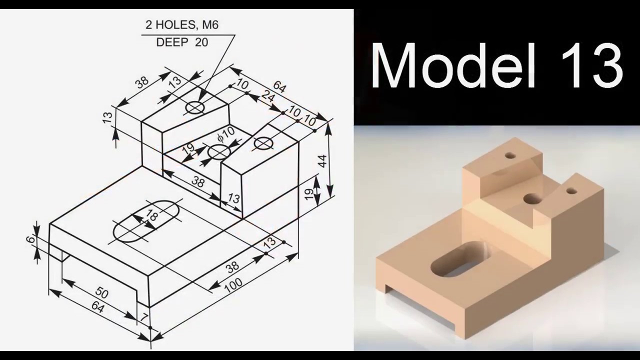 Solidworks Tutorial (step By Step Learn How To Create Parts Using ...