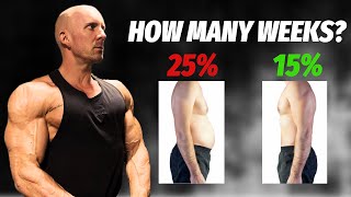 How to go from 25% to 15% body fat & How Long It Takes?