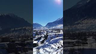 Kalam Snow Covered #kalamtourist #travel #kalamtour #kalamvalley #viralvideo #snow #mountains