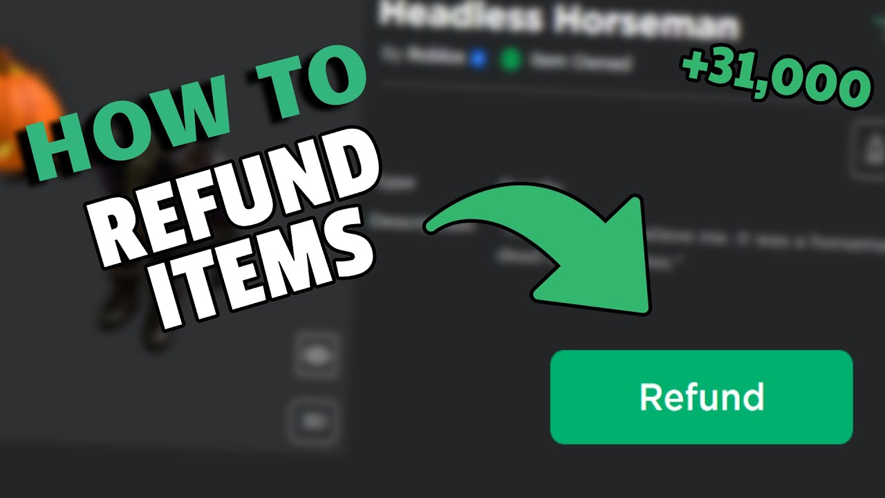 How To Refund Items On ROBLOX (2023) - YouTube