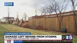 Cleanup begins after storms rip through southern Johnson County, Kansas