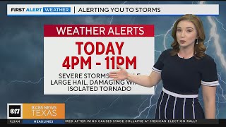 Severe weather returns to North Texas Friday evening