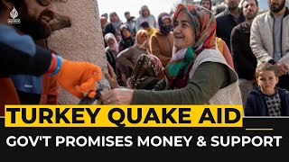Turkey quake aid: Government promises money and support